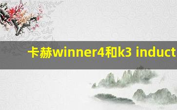 卡赫winner4和k3 induction